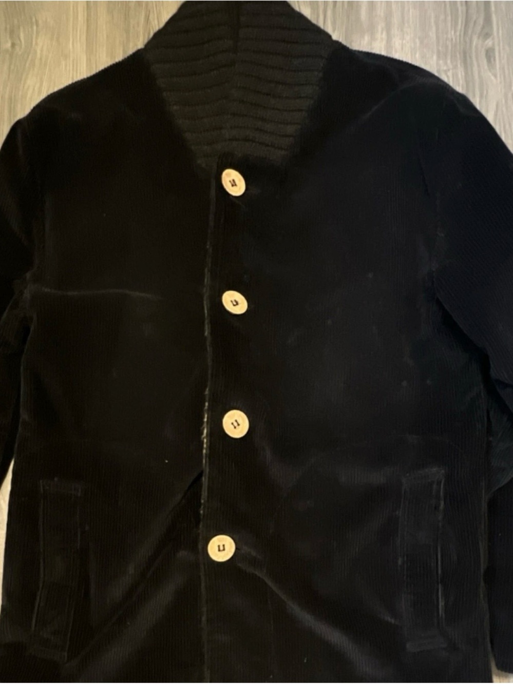 Insight Corduroy Jacket - Men’s - Black Shawl Collar Button Lined - Size M